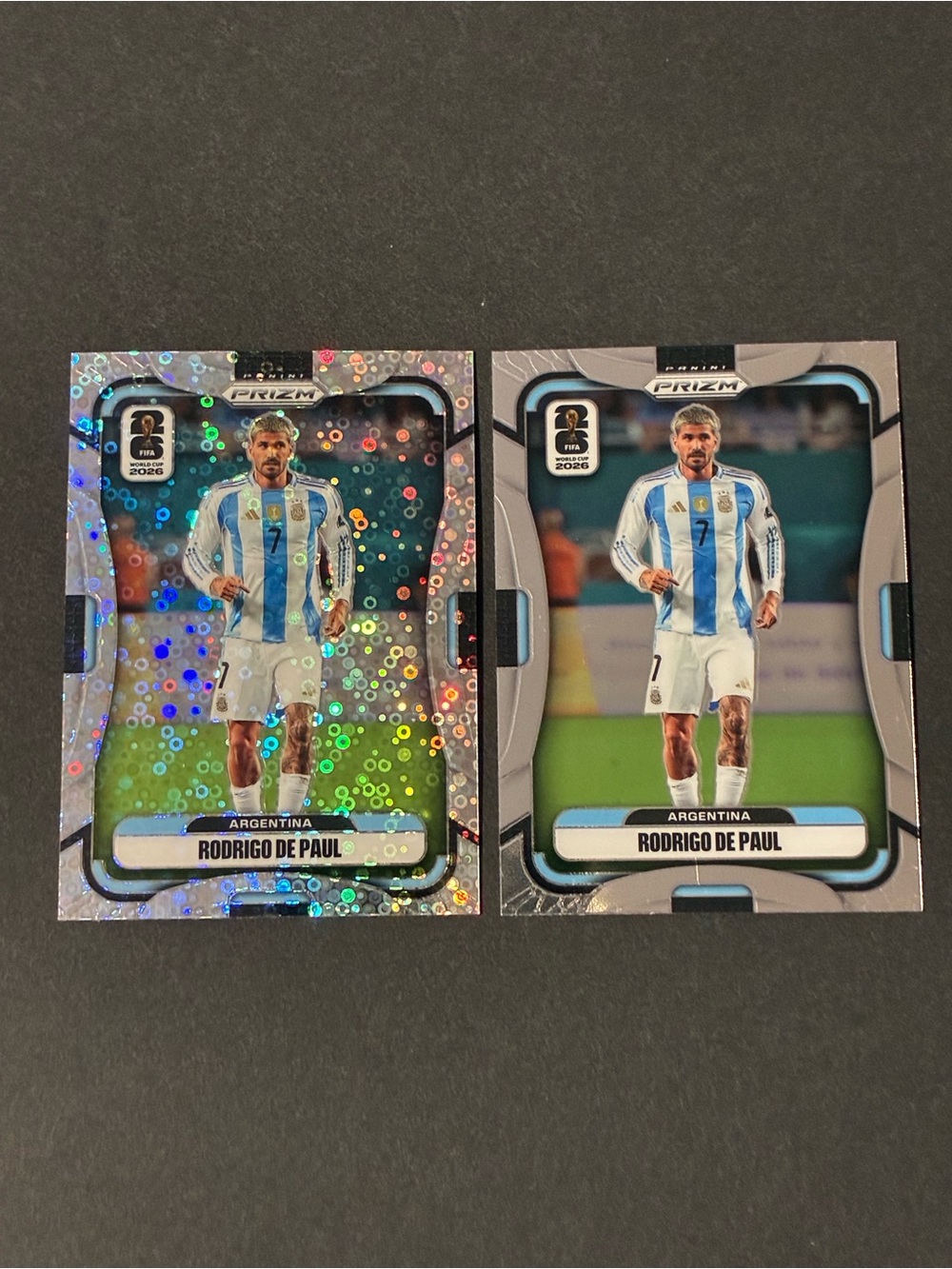 Panini 2026 Prizm FIFA World Cup Rodrigo De Paul Argentina Disco and Base Lot
